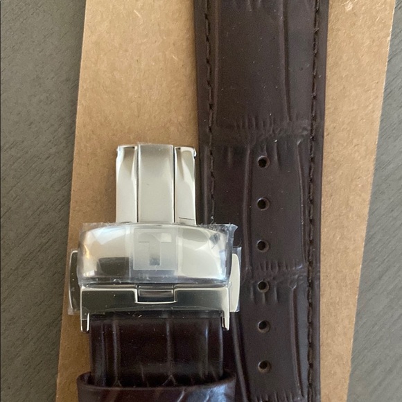 Tissot Brown Leather Watch Strap - Picture 3 of 5